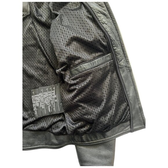 Harley Davidson Womens Black Leather Moto Jacket M Nevada Vented Zip Liner 98122 - Picture 10 of 16